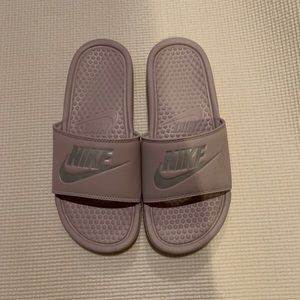 Nike lilac slides